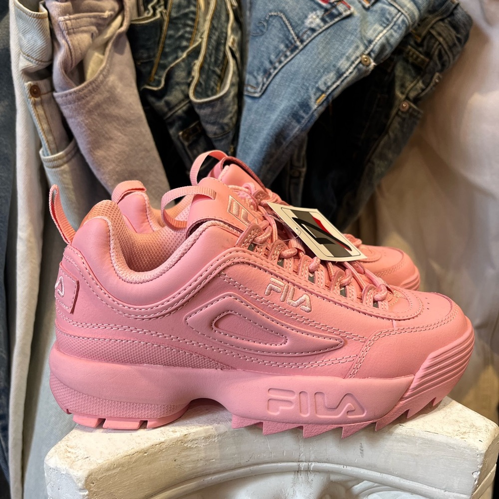NWT Fila Disruptor II premium chunky leather dad sneakers brand new - Picture 5 of 5